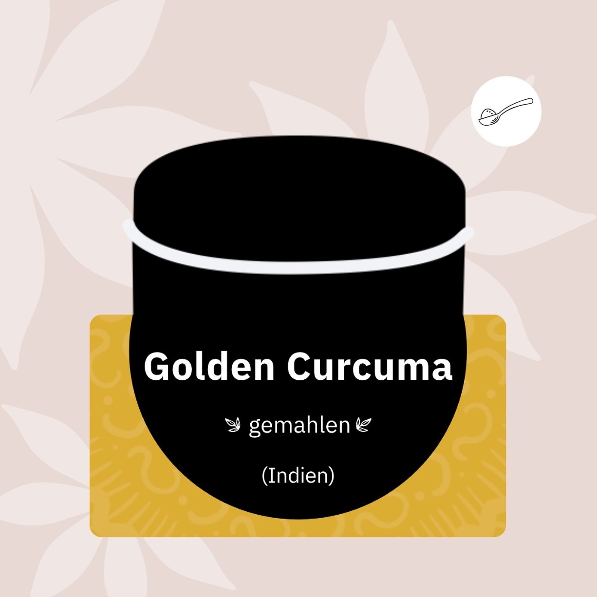 Golden Kurkuma, curcuma longa, gemahlen, 70 gr.