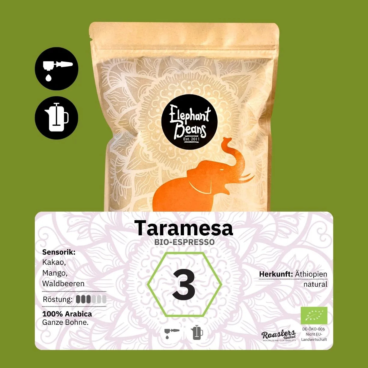 Taramesa, Bio-Espresso (Äthiopien) Röstkaffee