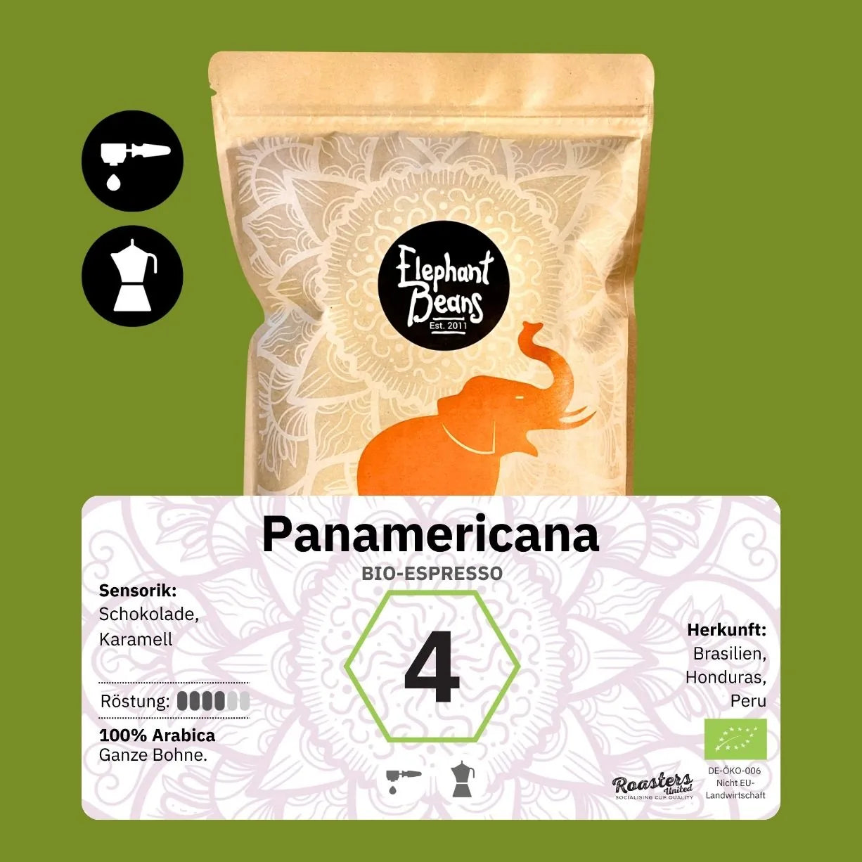 Panamericana, Bio-Espresso-Blend Röstkaffee