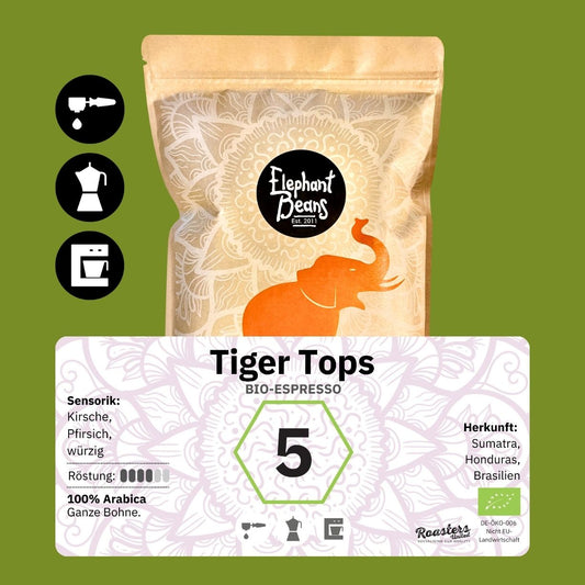 Tiger Tops, Bio-Espresso Röstkaffee