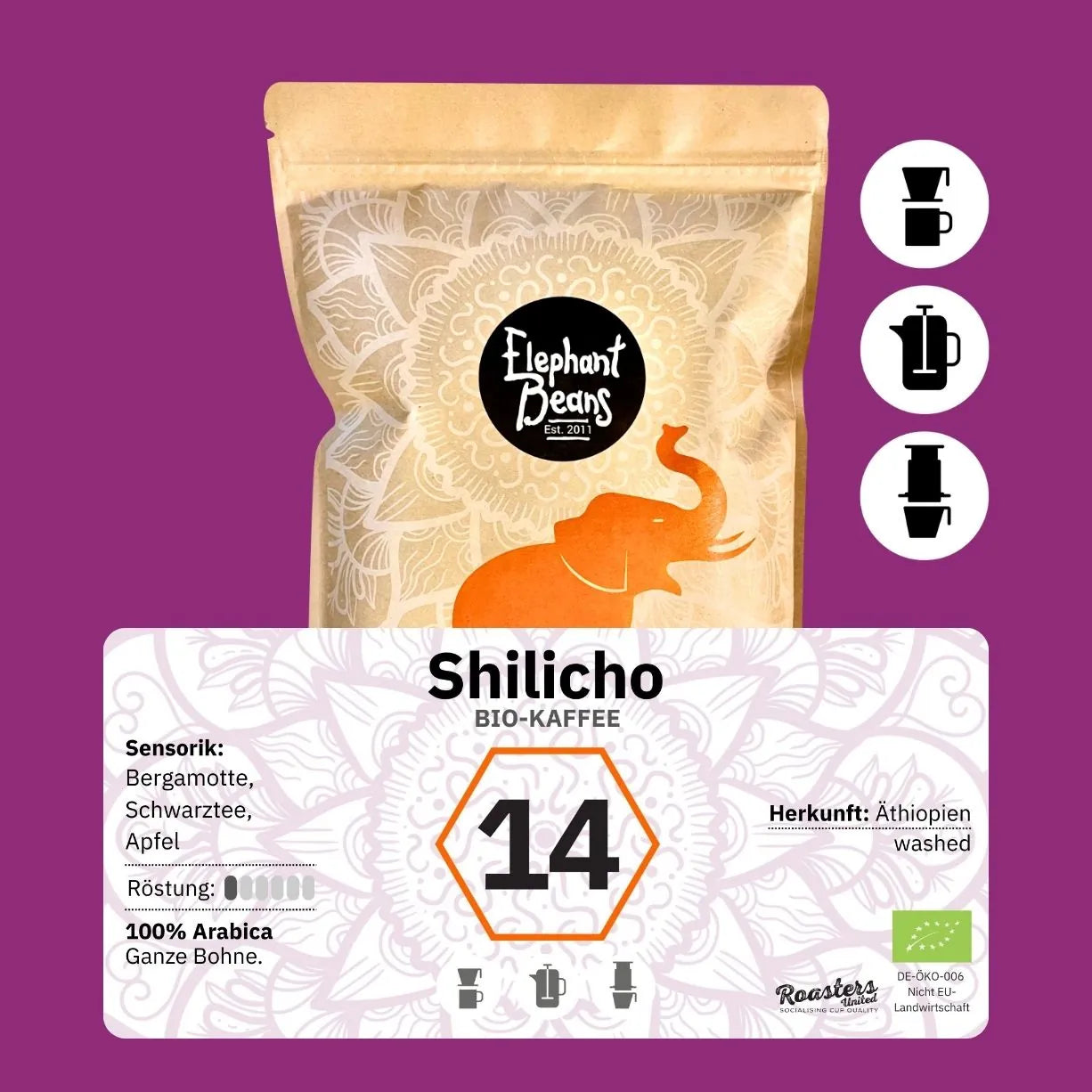 Shilicho, Bio-Kaffee (Äthiopien) Röstkaffee