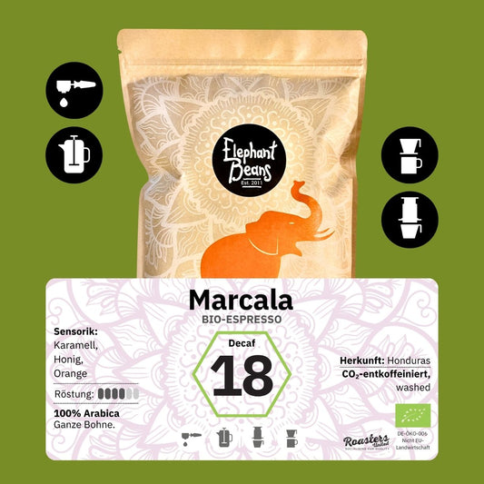 Marcala decaf, Omniroast (HON), CO²-entkoffeinierter Röstkaffee