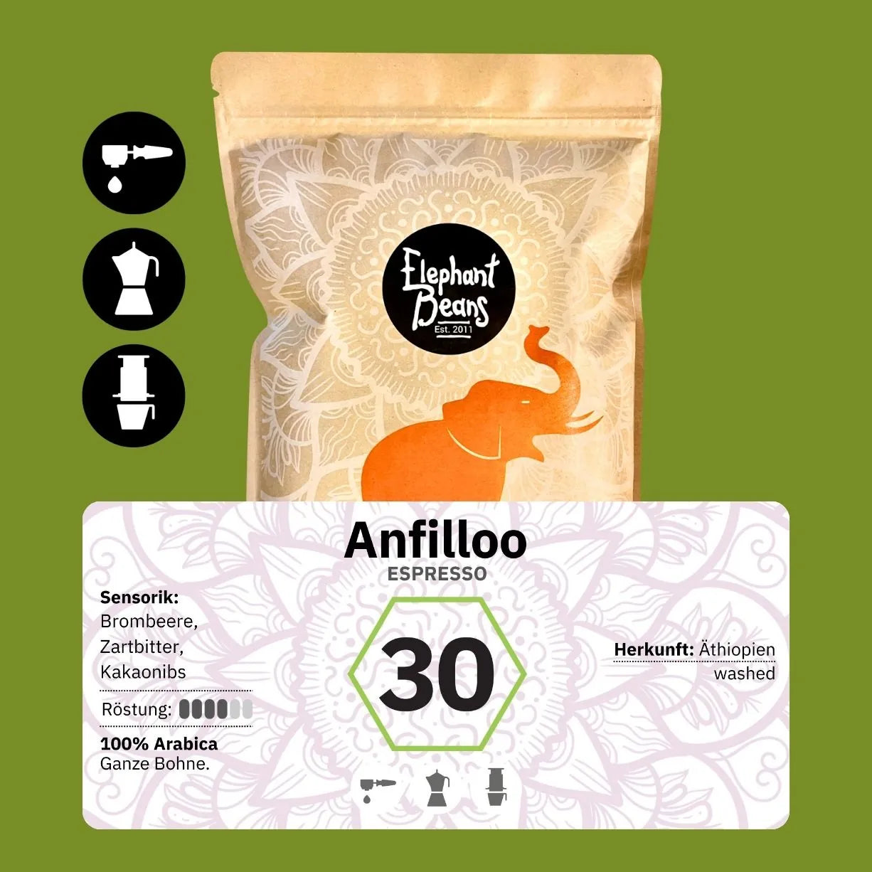 Anfilloo, Hochland-Espresso (Äthiopien) Röstkaffee