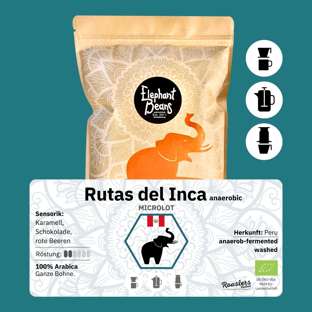 Rutas del Inca Anaerobic Bio Specialty Kaffee aus Peru